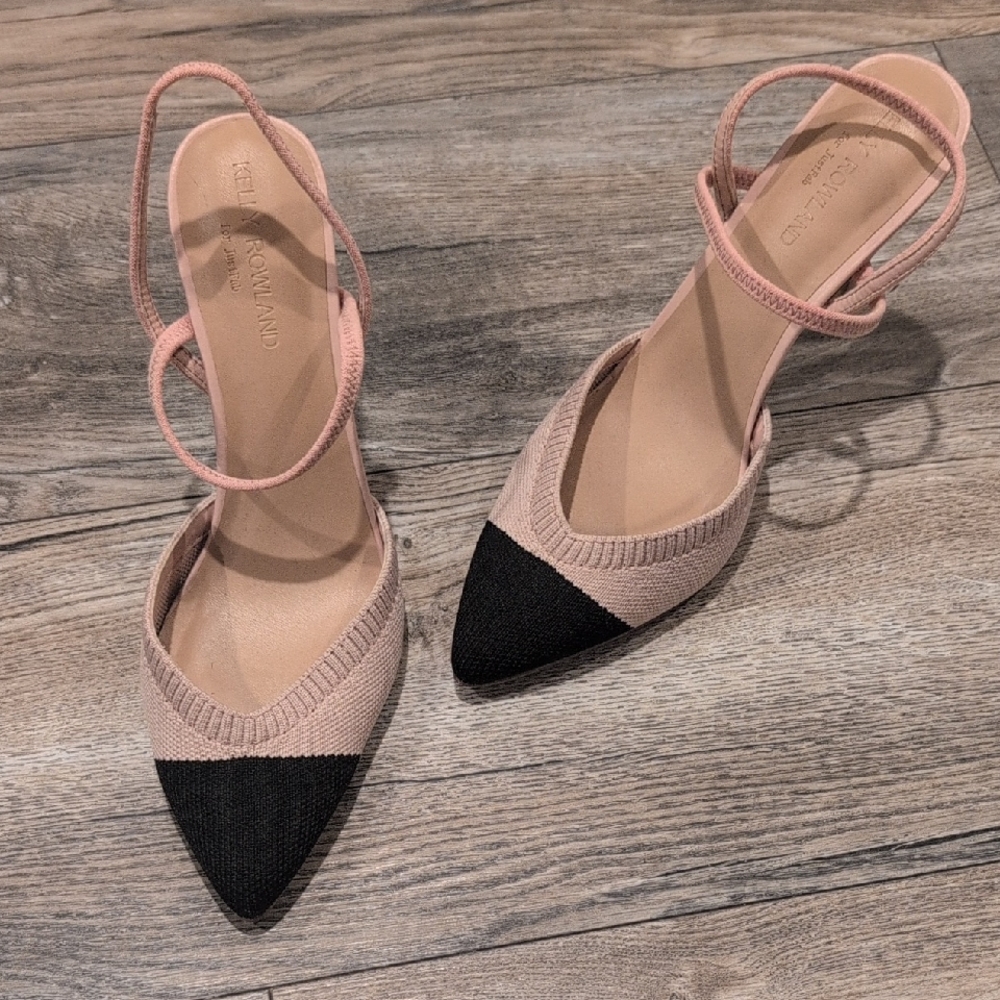 JustFab Pink and Black Heels